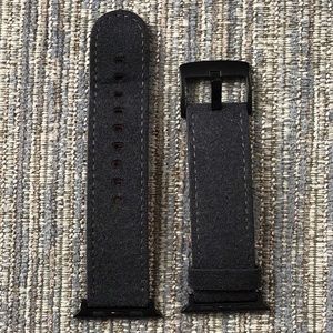 Grey faux suede Watch band for Apple fits 42/45mm watches